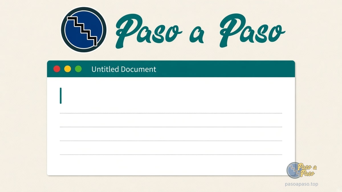 Editor de texto listo para escribir un archivo HTML