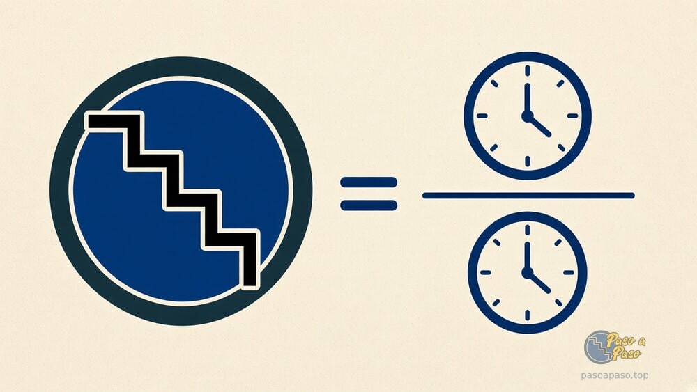 Esquema que muestra la velocidad como una distancia dividida entre un tiempo